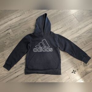 Kids szS 8 Adidas Black Sweatshirt Hoodie Pullover Sporty‎ Fall Winter Spring